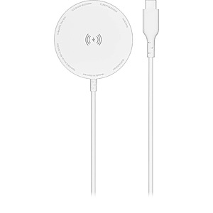 Best Buy essentials™ - 10W Magnetic Wireless Charger for iPhone or Devices Compatible with MagSafe & Qi Charging - White