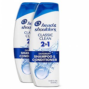 2-Pack 8.45-Oz Head & Shoulders Classic Clean 2-in-1 Anti-Dandruff Shampoo + Conditioner $7.54 w/ S&S + Free Shipping w/ Prime or on $35+