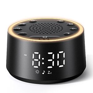 Dreamegg D1 Nova White Noise Sound Machine & Alarm Clock (Black) $12.99 + Free Shipping w/ Prime or on $35+