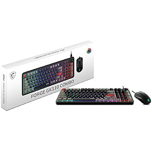 MSI Forge GK110 Gaming Keyboard & GM320 Mouse Combo $24.99 + Free Shipping