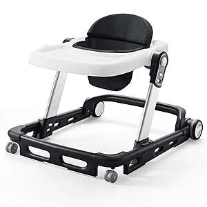Harppa 2-in-1 Baby Walker & Push Stroller (Black) $39.99 + Free Shipping w/ Walmart+ or on $35+