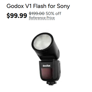 Godox V1 Flash for Sony Alpha Cameras $259