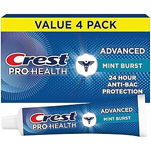 [SnS, AC] $20.63 | 2 × 4-Pack 5-Oz Crest Pro-Health Advanced Antibacterial Protection Toothpaste (Mint) ($10.32 each) at Amazon ($2.58 each)