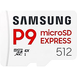 $99.99* | 512GB Samsung P9 microSD Express Memory Card at Amazon