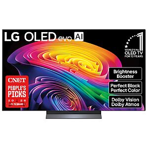 LG 55-Inch Class OLED evo AI 4K C6 Series Smart TV, 2026 Model | Dolby Atmos, Dolby Vision, HDR10, AI Super Upscaling 4K, Filmmaker Mode, Wow Orchestra, Compatible for $1000