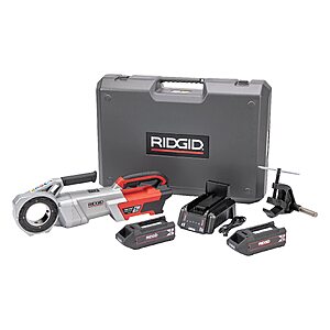 RIDGID 72023 760 FXP Power Drive 12-R, 2x 4Ah FXP Batteries, FXP Charger, 1/2-Inch to 2-Inch 12-R NPT Die Head Set, Support Arm, Carrying Case $1783.92