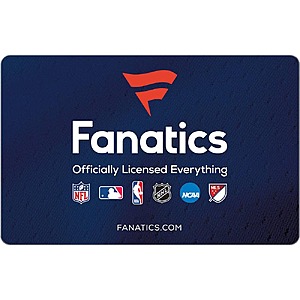 $85, Fanatics - $100 Gift Card [Digital], Best Buy