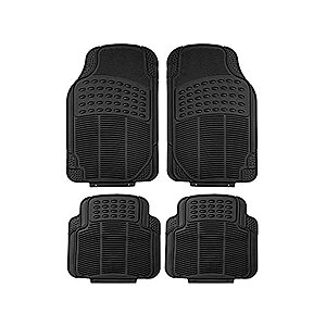 $10.39, FS Prime, FH Group Automotive Floor Mats - Heavy-Duty Rubber, Universal Fit Full Set, ClimaProof, Trimmable For Most Cars, Sedan, SUV, Truck, Black, Woot!