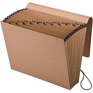 [NEW] $7.96 | Pendaflex Expanding Kraft File with Flap, Jan.-Dec. Index, 12 x 10 at Amazon