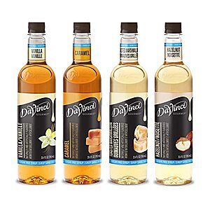 [SnS, AC] $20.36 | 4-Pack 25.4-Oz DaVinci Gourmet Sugar-Free Syrup (Variety) at Amazon