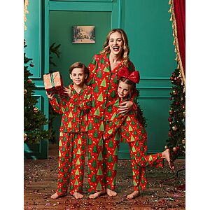 Ekouaer Family Christmas Pajamas Matching Pjs Sets for Women, Men and Kids $12.99