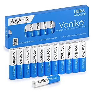 $5.29-$13.29 Voniko AAA Batteries 24 or 100 Pack - 1.5V Alkaline Triple AAA Batteries