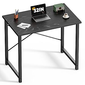 32" DUMOS Computer Desk (Black) $20 + Free Shipping w/ Prime or on orders over $35