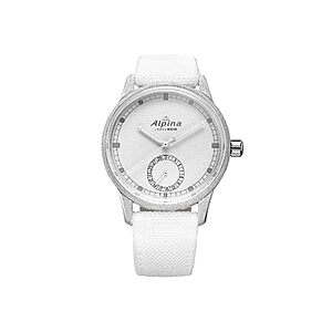 Alpina Men's Alpiner Date Manufacture Limited Edition Hammered and Polished Stainless Steel Case and White Textile Strap Watch, Style: AL-706W4E6 $3489.72