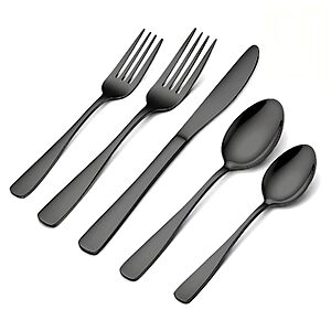 20-Piece BEWOS Stainless Steel Flatware Set for 4 (Black) $12.99 & More + Free Shipping w/ Prime or on $35+