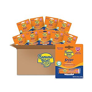 [SnS] $15.22 | 8-Pack 0.15-Oz Banana Boat Sport Lip Sunscreen SPF 50 at Amazon ($1.90 each)
