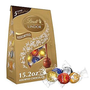 [SnS, AC] $9.56 | 15.2-Oz Lindt LINDOR Assorted Chocolate Candy Truffles at Amazon