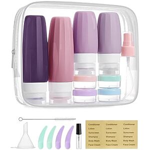 [Prime] $6.99* | 18-Pc BAGSMART Travel Toiletry Container Set (Various) at Amazon