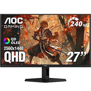 Refurb: AOC Q27G4ZDR 27" 1440p 240 Hz QD-OLED Gaming Monitor $190.39