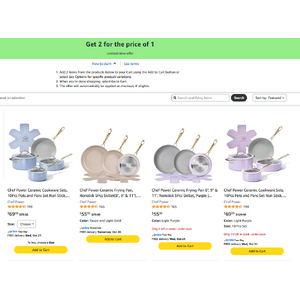 BOGO Chef Power Cookwar $70