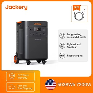 Jackery Solar Generator 5000 Plus Portable Power Station with 5M Extension Cable 5038Wh LiFePO4 $2339 + Free Shipping