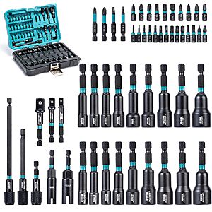 LIBRATON 54PCS Magnetic Nut Driver Set, Impact Drill Driver Bit Set 1/4" $23.99