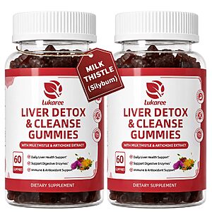Natural Liver Cleanse Detox & Repair Gummies - Daily Liver Support 120 Count $14.97 + Free Shipping