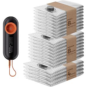 20-Pack VOLLYC Vacuum Storage Bags w/ 55kPa Air Pump $11.99