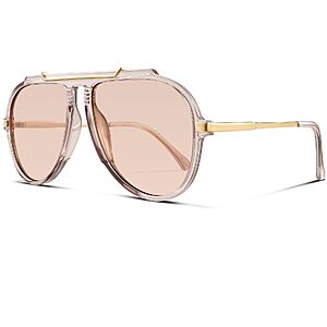 Oversized Aviator Sunglasses for Women Sun Glasses 70s Retro Shades $5.99 + Free Shipping