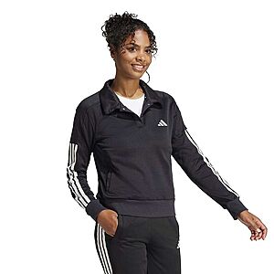 adidas Women's Iconic 3-Stripes Snap Track Top (Black, Sizes: XS-XL) $13.12 + Free Store P/U at Kohl's or F/S on Orders $49+