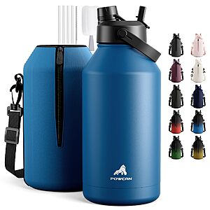 Amazon – POWCAN 64 oz Insulated Water Bottle - $14.99 w/ Code
