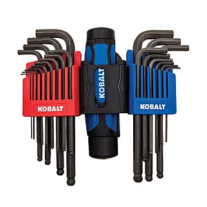 22-Piece Kobalt Standard (SAE) & Metric Combination Ball-End Hex Key Set $15.98 + Free In-Store Pickup at Lowes