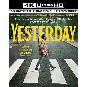 Yesterday [4K, Blu-ray & Digital] $13.99