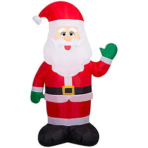4' Holiday Time Multicolor Santa Christmas Airblown Yard Inflatable (Light Santa or Dark Santa) $16.88 + Free S&H w/ Walmart+ or on $35+