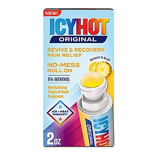 2-Oz Icy Hot Original Pain Relief Roll-On (Tropical Rush) $6.36 w/ S&S + Free Shipping w/ Prime or on $35+