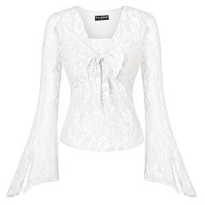 Amazon – Scarlet Darkness Women’s Y2K Lace Bell-Sleeve Top - $13.50 w/ Code