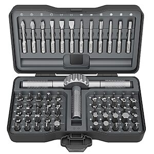 67-in-1 STREBITO Magnetic Ratcheting Screwdriver Set w/ Detachable T-Handle & S2 Steel Bits $10.44 + Free Shipping w/ Prime or on $35+