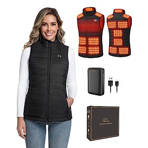 Rrtizan Heated Vest for Women with 16000mAh Battery - $69.99 After coupon