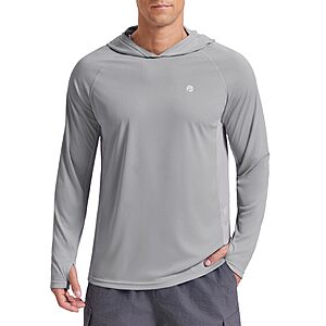 PINSPARK Sun Shirt with Hood for Men Long Sleeve UPF 50+ Fishing Clothing $8.99