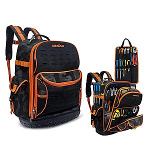 GeerDuo Backpack with Molded Waterproof Base with Removable Tool Pouch - $59.99 AC