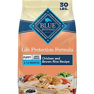 $80.70 S&S, Clip Q Free Ship, Get $25 Amazon Credit 45 lbs of Blue Buffalo Life Protection Large Puppy Dog Food, Real Chix, #1 ingredient