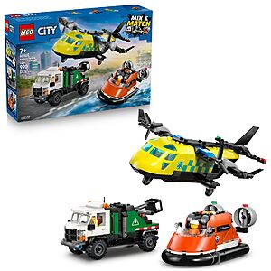 990-Pc LEGO City: Airplane, Service Truck, & Hovercraft Mix & Match Remix $56.99 + Free Shipping