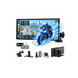 Topexplore 10.25" CarPlay Screen for Car, with Netflix, YouTube & Backup Cam $115.99