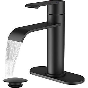 FORIOUS Single Hole Waterfall Bathroom Faucet $25 + Free S/H