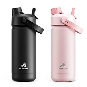 Amazon – POWCAN 2-Pack 18 oz Kids Insulated Water Bottles - $11.87 w/ Code