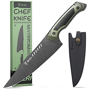 Amazon – ODERFUN 8-Inch Chef Knife w/ Leather Sheath - $19.79 w/ Code