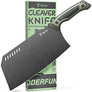 Amazon – ODERFUN Meat Cleaver Butcher Knife w/ G10 Handle - $19.99 w/ Code