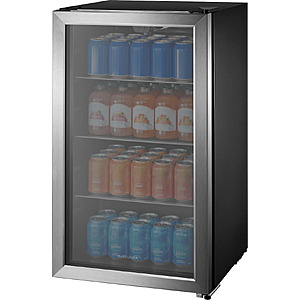 Insignia 115 Can Beverage Cooler with Glass Shelves (Stainless Steel Look) $179.99 + Free Shipping