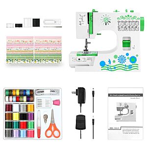 Amazon – CRZFRI Portable Sewing Machine w/ 28-Piece Fabric Kit - $42.34 w/ Code
