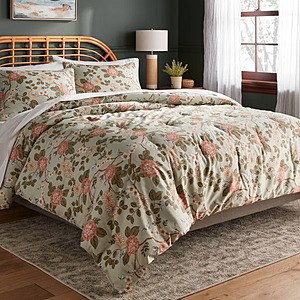 Target Threshold Floral Print Comforter & Sham Set $48.30 (Full/Queen) - 30% Off